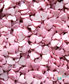 Посыпка кондитерская Сердечки розовые перламутровые, 50гр