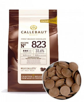 Шоколад молочный Barry Callebaut 823 в галетах (33,6% какао)
