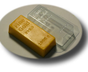 Пластиковая форма для шоколада Золотой слиток