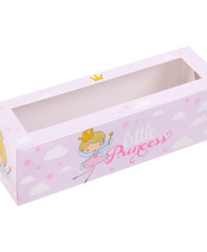 Коробка для макарун 18х5,5х5,5см Принцесса