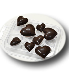 Пластиковая форма для шоколада  Шоко-Сердечки