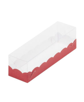 Коробка для макарун красная 19х5,5х5,5см