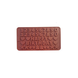 Форма для шоколада "Цифры и Happy Birthday"