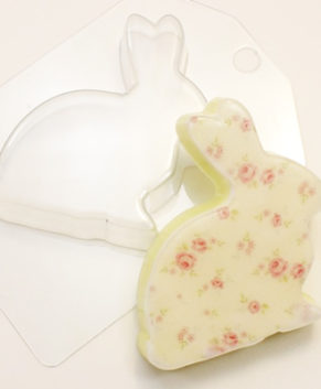 Пластиковая форма для шоколада Кролик плоский