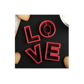 Набор вырубок  для вырезания LOVE, 4шт