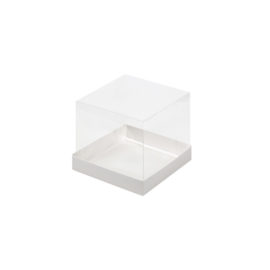 Коробка под торт и кулич с прозрачной крышкой, 15х15х14см