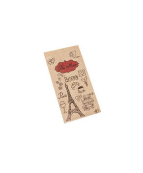 Пакет бумажный крафт Париж, 20х10х7см