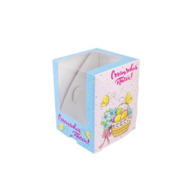 Коробка под кулич Счастливой пасхи, 9,5х9,5х12,5см