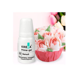 Краситель гелевый пищевой Белый 10мл, KREDA Prime-gel