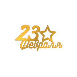 Топпер боковой 23 февраля, золото