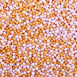 Посыпка Шарики розово-золотые 2мм, 50гр