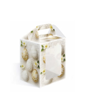 Коробка под кулич Ажурный, 10х10х15см